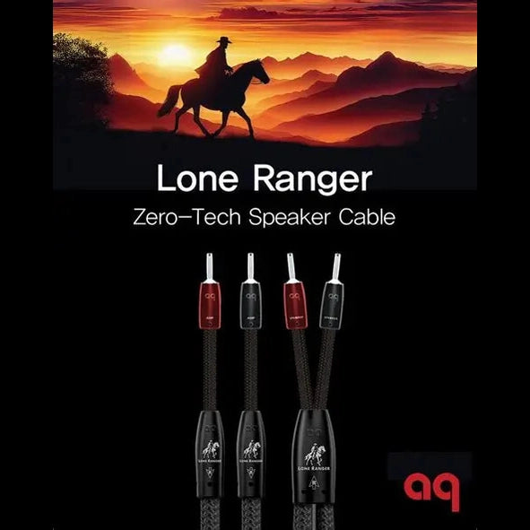 AudioQuest Lone Ranger speaker cables Zero-Tech 8 ft cables spades 1 pair - Sunny Components Inc.