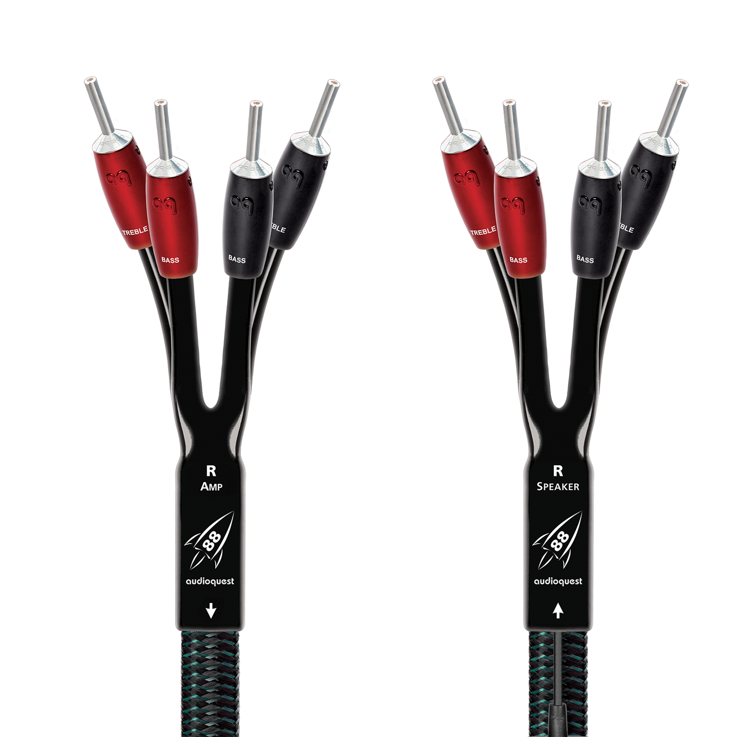 AudioQuest Rocket 88 Single BiAmp Speaker Cable w/ SureGrip 500 Connectors