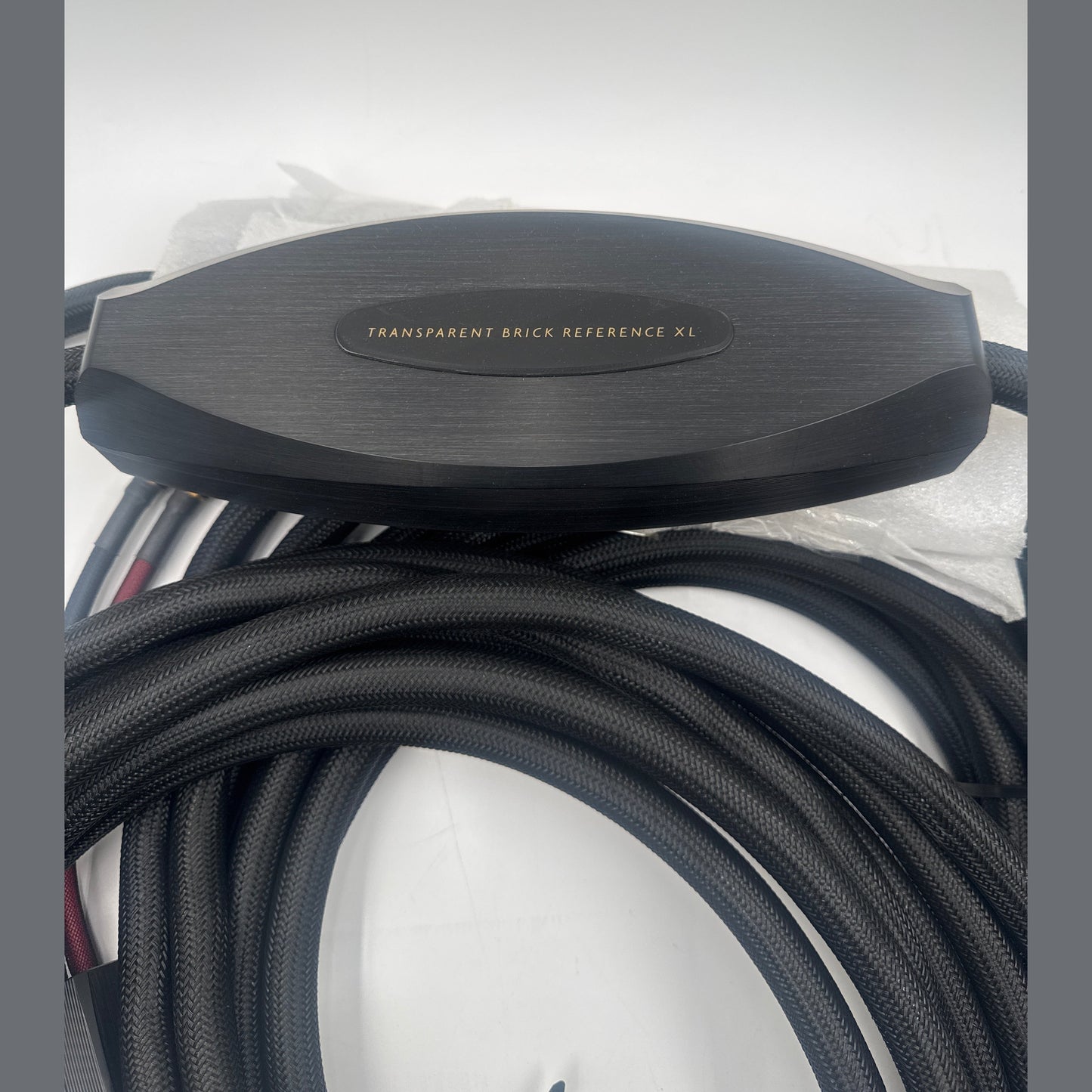 Transparent Brick REF XL Banana >Spade speaker cable 30ft 1 pair demo