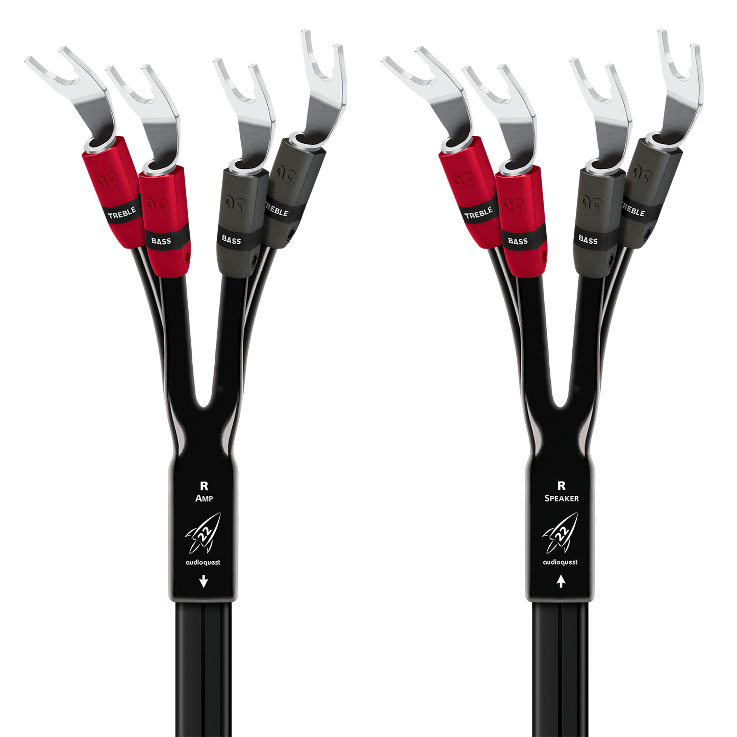 AudioQuest Rocket 22 Single BiAmp Speaker Cable w/ SureGrip 300 Connectors