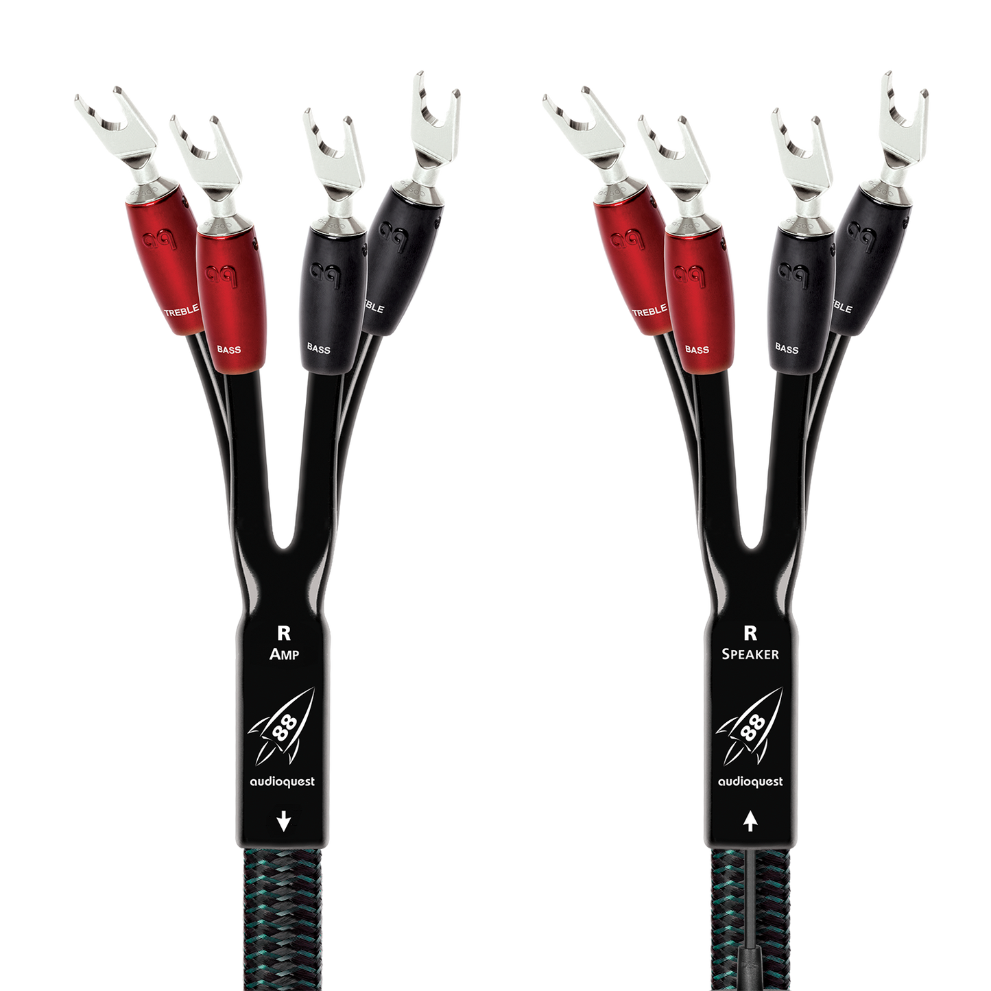 AudioQuest Rocket 88 Single BiAmp Speaker Cable w/ SureGrip 500 Connectors
