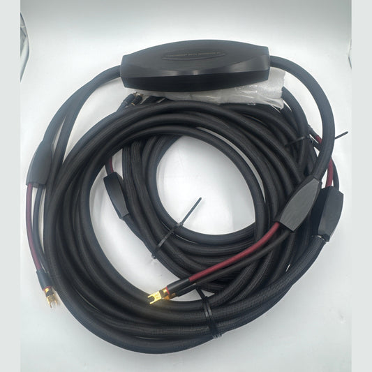 Transparent Brick REF XL Banana >Spade speaker cable 30ft 1 pair demo