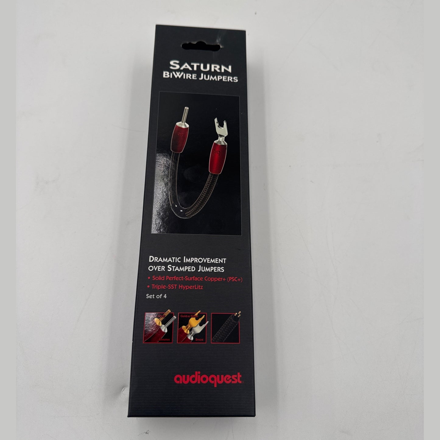 AudioQuest Saturn Silver BiWire banana Jumpers (set of 4)