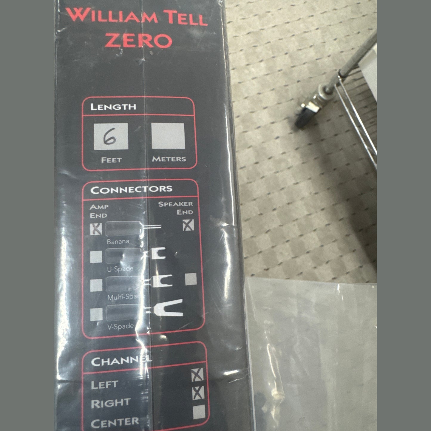 AudioQuest William Tell Zero 6ft pair Spade > Spade Multispade.