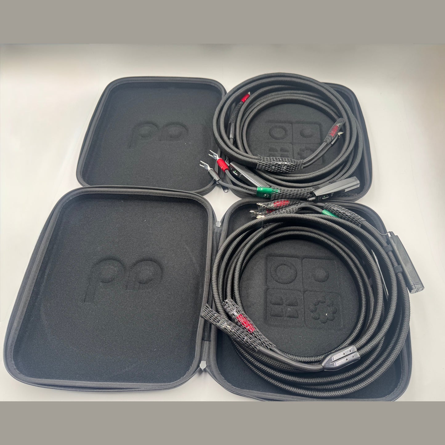 Audioquest Robin hood speaker cables Bi-wire Zero and Bass NEW silver spades 10ft.