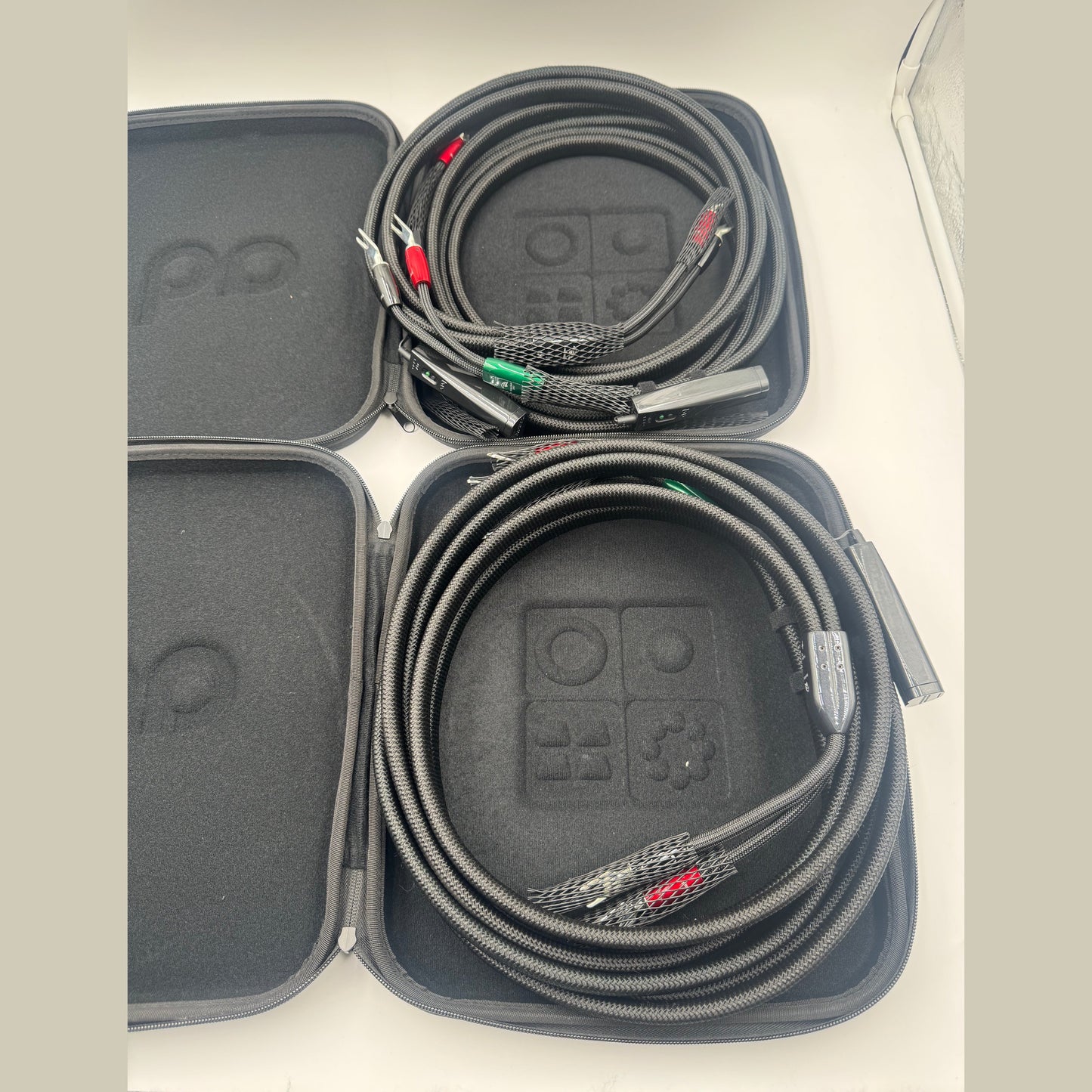 Audioquest Robin hood speaker cables Bi-wire Zero and Bass NEW silver spades 10ft.