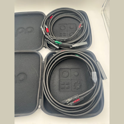 Audioquest Robin hood speaker cables Bi-wire Zero and Bass NEW silver spades 10ft.