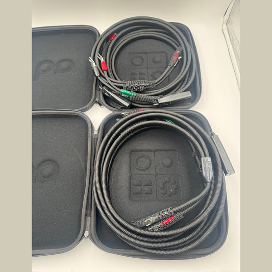 Audioquest Robin hood speaker cables Bi-wire Zero and Bass NEW silver spades 10ft.