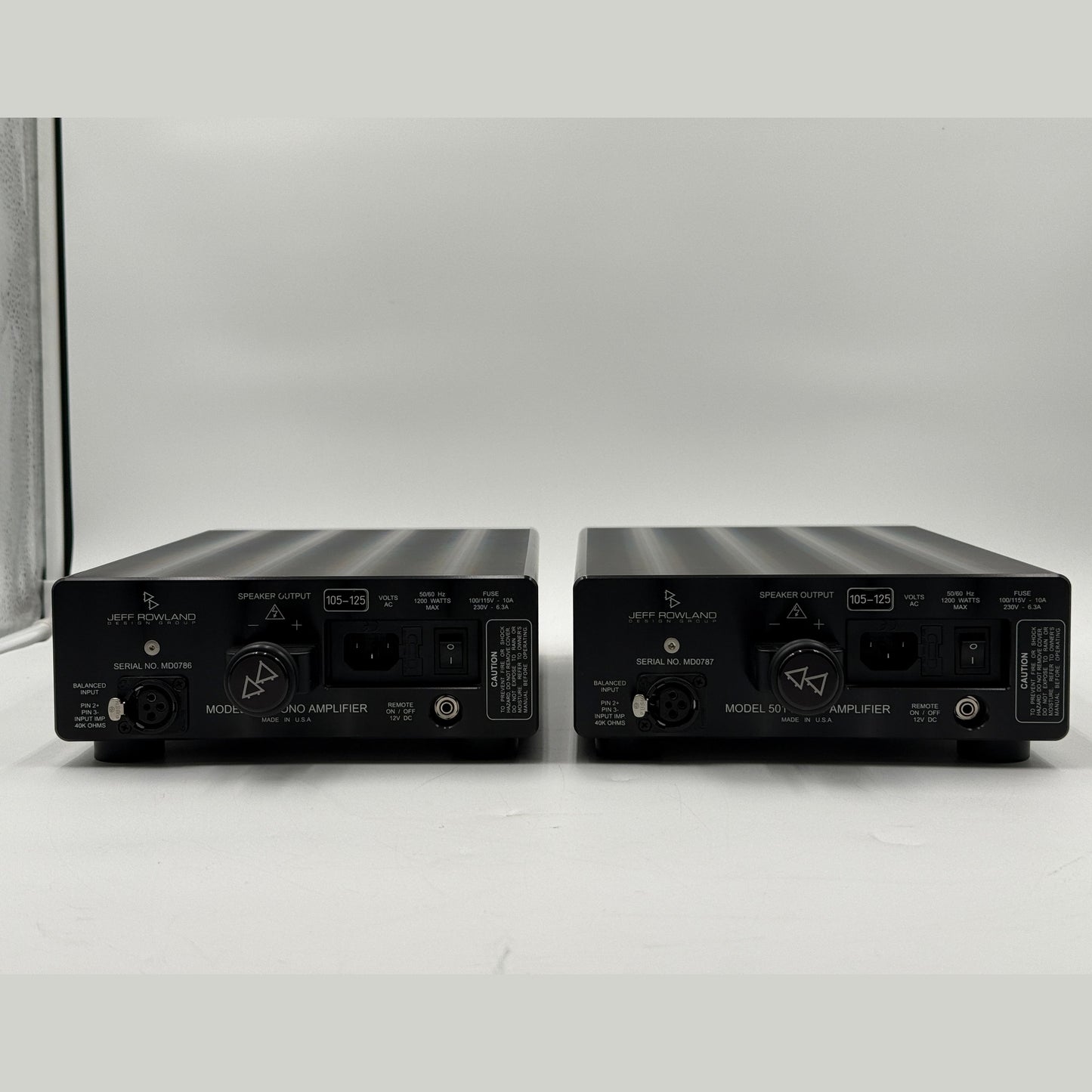Jeff Rowland Model 501 Pre-owned Amplifiers. 1 pair Mono Amplifiers. - Sunny Components Inc.