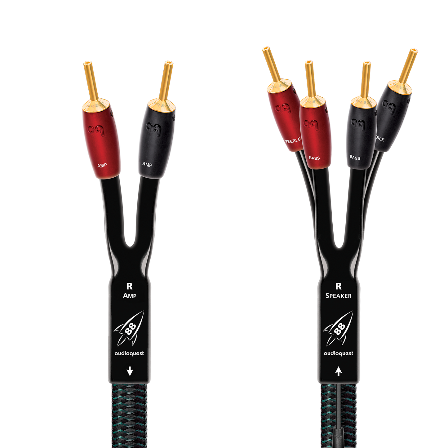 AudioQuest Rocket 88 Single BiWire Speaker Cable w/ SureGrip 500 Connectors