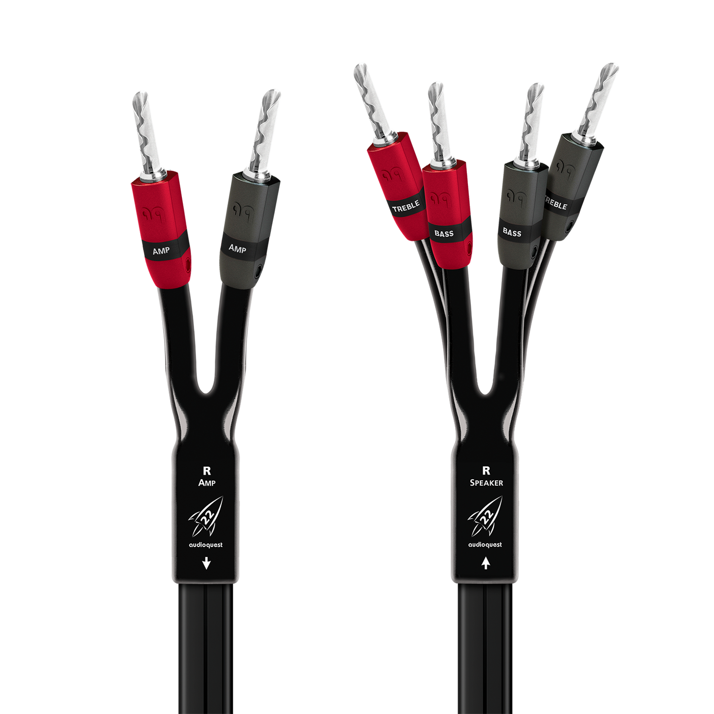 AudioQuest Rocket 22 Single BiWire Speaker Cable w/ SureGrip 300 Connectors